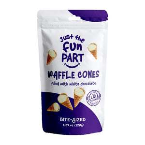 Discover the Joy of Dessert with Just the Fun Part Waffle Cone White Chocolate Delight and Candy Experience