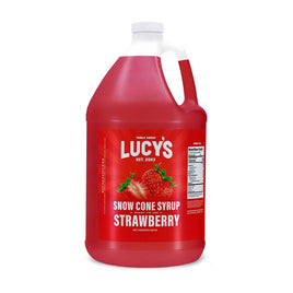 Lucy's Snow Cone Syrup Strawberry | 128oz, Bottle