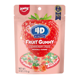 Amos 4D Gummy Strawberry Burst 6oz