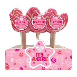 Whirly Pop It's A Girl Strawberry | 1.5oz, 24ct, Case