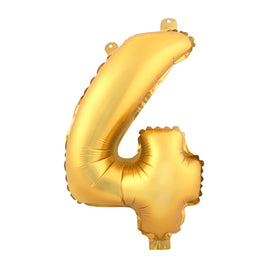 Foil Balloons Number 4 (34") Gold | Bag