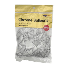 Balloons Chrome (12") Silver | 25ct, Bag