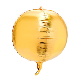 4D Sphere Mylar Balloon 16 inch-Gold