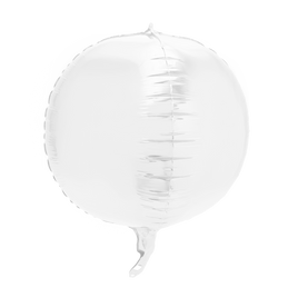 4D Sphere Mylar Balloon 24 inch-White