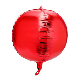 4D Sphere Mylar Balloon 8 inch-Red