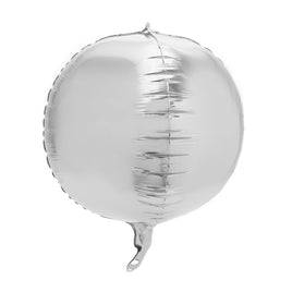 4D Sphere Mylar Balloon 8 inch-Silver