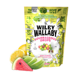 Wiley Wallaby  Sourrageous Drop Licorice | 6oz, Bag