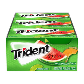 Trident Watermelon Gum (Sugar Free) | 12ct, Box