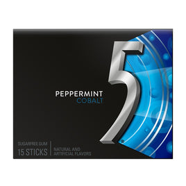 5 Gum Peppermint Cobalt 15-Stick Sugar-free
