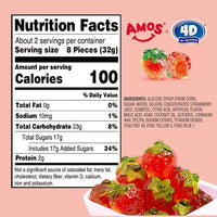 Amos 4D Gummy Strawberry Burst 6oz