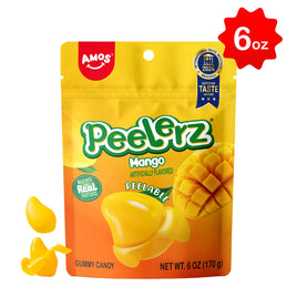 Amos Peelerz - Peelable Gummy Mango | 6oz, Bag