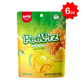 Amos Peelerz Gummy Pineapple 6oz