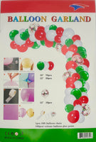 Balloon Garland Red White & Green 1ct