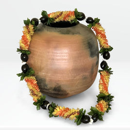 Big Hawaiian Flowers Cigar Lei with Kukui Nut
