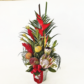 Big Hawaiian Flowers Tall Protea & Tropical Arrangement