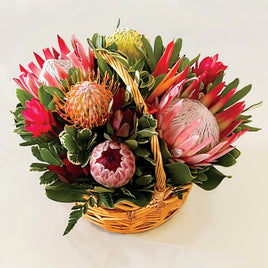 Big Hawaiian Flowers Tropical & Protea Basket Arrangement