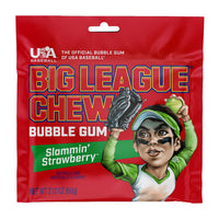 Big League Chew Bubble Gum Slamin' Strawberry
