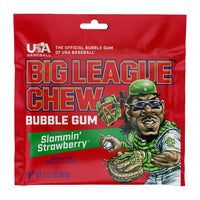 Big League Chew Bubble Gum Slamin' Strawberry
