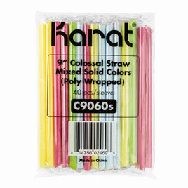 Boba Straws (9") Assorted | 40ct, Bag