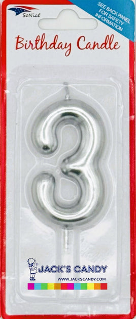 Candle #3 Silver