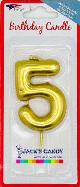 Candle #5 Gold