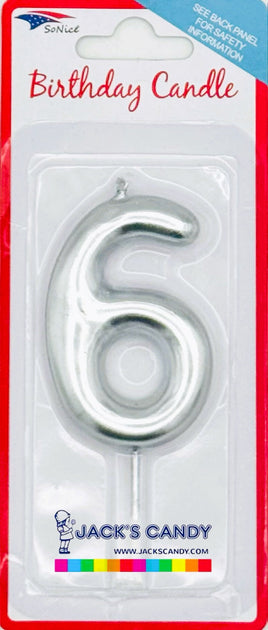 Candle #6 Silver