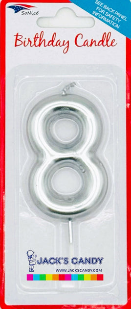 Candle # 8 Silver