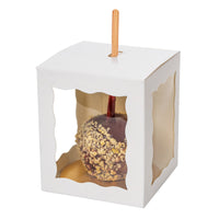 Candy Apple Box 4" 25ct White | Bag