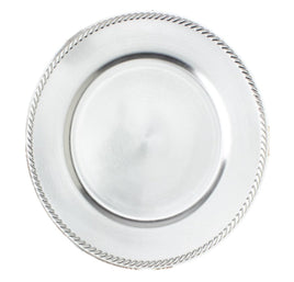 Charger Plate Bead 13" Silver
