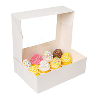 Cupcake Box and Tray 25ct White | Bag