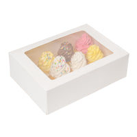 Cupcake Box and Tray 25ct White | Bag