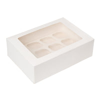 Cupcake Box and Tray 25ct White | Bag