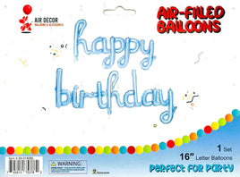 Foil Balloon Happy Birthday - Blue