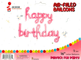 Foil Balloon Happy Birthday - Pink