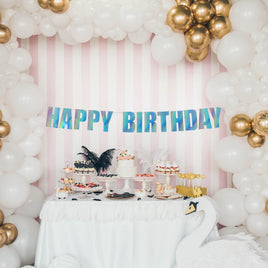 Happy Birthday Banner 7"-Iridenscent