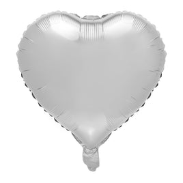Heart Mylar Balloon 18 inch-Silver
