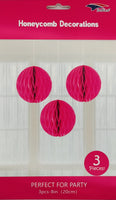 Honeycomb 8 inch 3-piece - Fuchsia