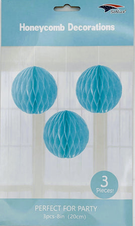 Honeycomb 8 inch 3-piece - Light Blue