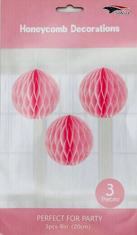 Honeycomb 8 inch 3-piece - Light Pink