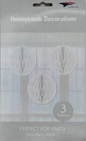 Honeycomb 8 inch 3-piece - White
