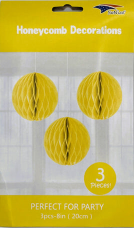 Honeycomb 8 inch 3-piece - Yellow