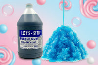 Lucy's Snow Cone Syrup Bubble Gum | 128oz, Bottle