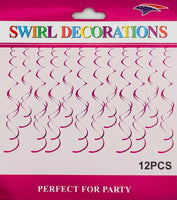 Metalic Swirl 12 pieces -Hot Pink