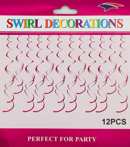 Metalic Swirl 12 pieces -Hot Pink