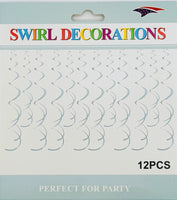 Metalic Swirl 12 pieces -Pastel Blue