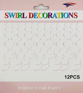 Metalic Swirl 12 pieces -Pastel Pink