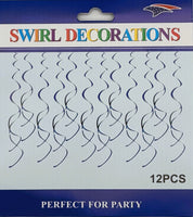 Metalic Swirl 12 pieces -Royal Blue