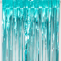 Metallic Foil Curtain Aqua | Bag