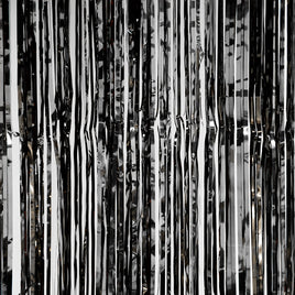 Metallic Foil Curtain Black | Bag