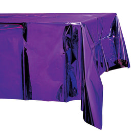 Metallic Table Cover Purple 1ct | Bag